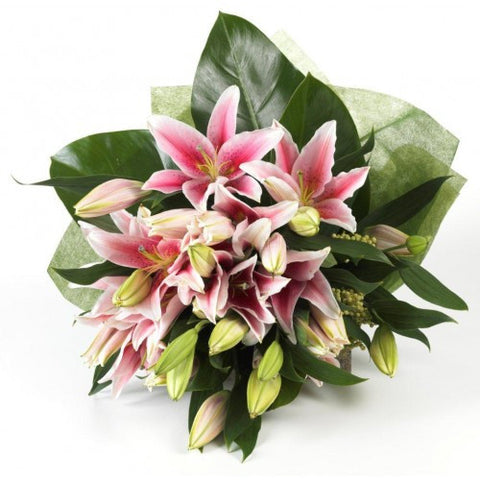 Oriental Lillium Bouquet - Pink